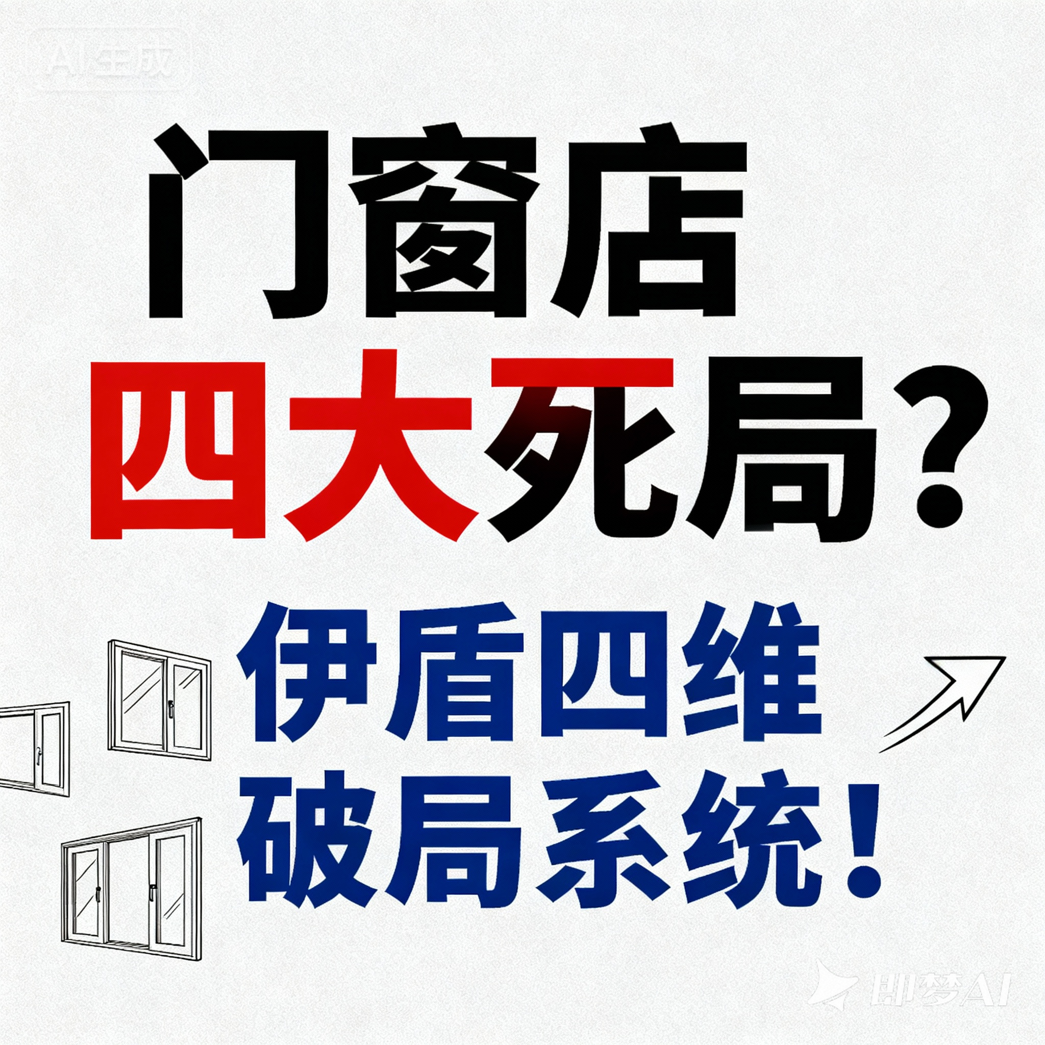 門窗店四大死局？伊盾四維破局系統(tǒng)！