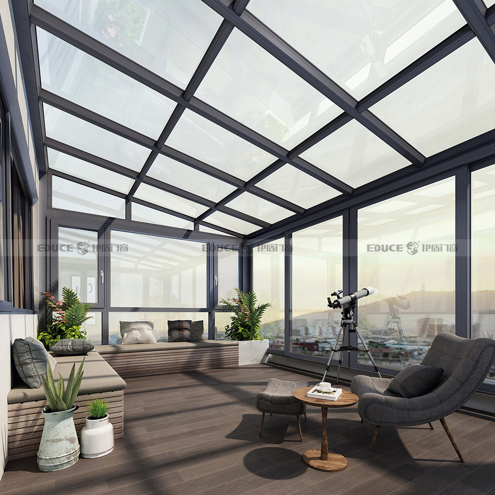 樓頂陽光房定制-伊盾門窗-極簡(jiǎn)輕奢