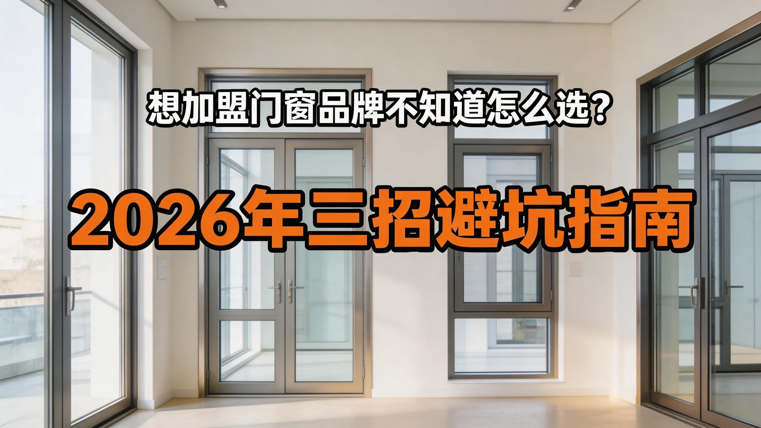 想加盟門窗品牌不知道這么選？2026年三招避坑指南